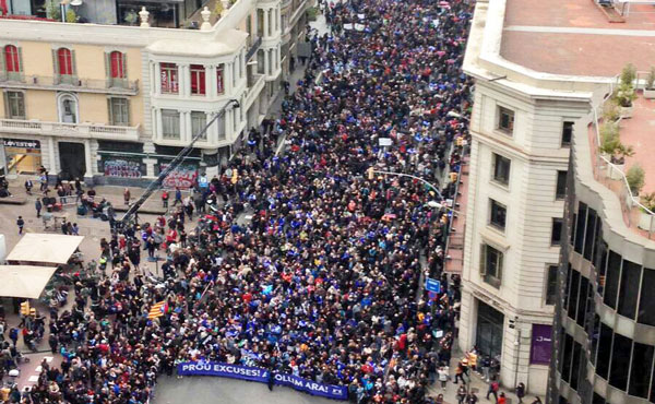 Barcelona, Estado Español: 500.000 marchan en favor de los refugiados