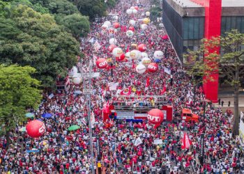vista de la concentracion en sao pablo