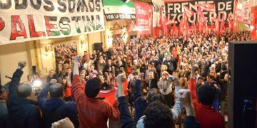 Acto en solidaridad con el pueblo palestino en 2014