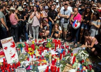 Homenaje a las víctimas del atentado de Barcelona