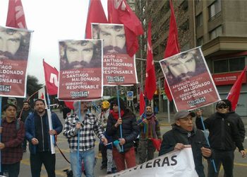 MST de Chile reclama por la aparición con vida de Santiago Maldonado