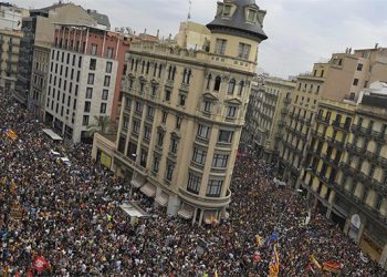 movilización independentista y huelga general en Barcelona