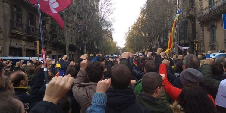 La respuesta del pueblo Catalán ante la detención de Puigdemont