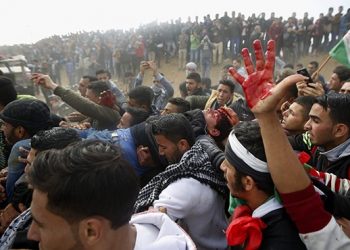 heridos en Gaza por la represión sionista