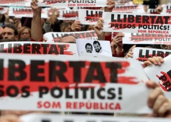 En Barcelona movilización por libertad de los presos políticos