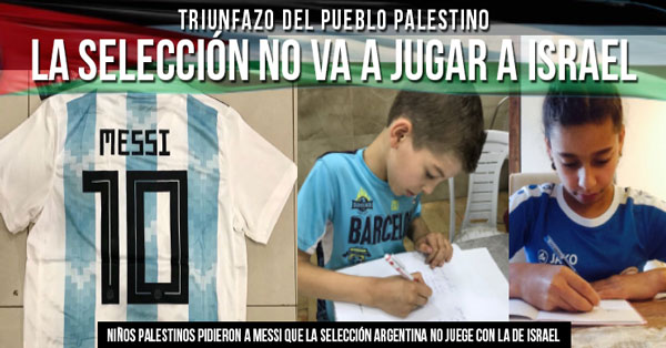 La selección Argentina no va a jugar a Israel