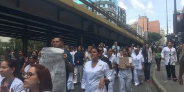Huelga de enfermeras y enfermeros en Caracas