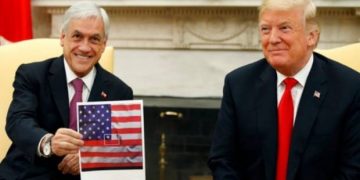 Piñera junto a Donald Trump