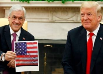 Piñera junto a Donald Trump