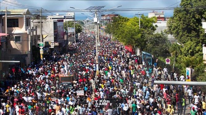 Haiti jornada de luchas contra la corrupción y Moise