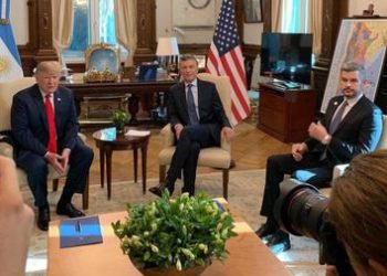 G20- Macri Trump y Marcos Peña