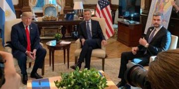 G20- Macri Trump y Marcos Peña