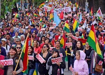 Marcha contra la reeleción en Bolivia