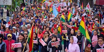 Marcha contra la reeleción en Bolivia
