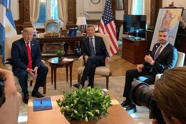 G20- Macri Trump y Marcos Peña