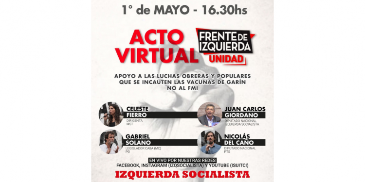Argentina: Acto virtual del FITU por el 1° de mayo