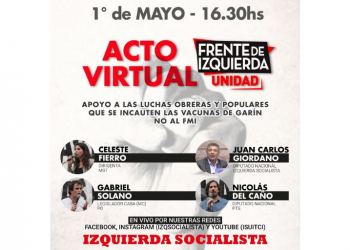 Argentina: Acto virtual del FITU por el 1° de mayo