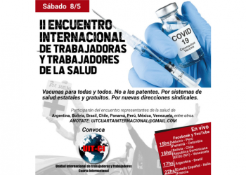 8 de mayo: II Encuentro Internacional de Trabajadoras y Trabajadores de la Salud