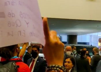 Activistas protestaron contra Abinader en Nueva York