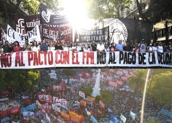 (vídeo) Argentina: Gran marcha contra el pacto con el FMI y por el no pago