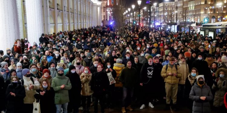 Actos en el mundo de repudio a la invasión rusa a Ucrania