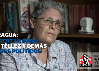 Nicaragua: ¡Libertad a Dora Téllez y demás presas y presos políticos!