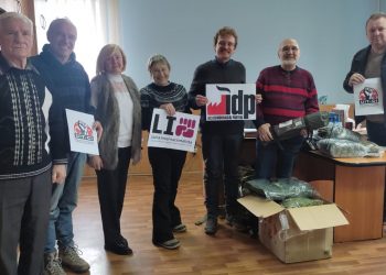 Delegación de la UIT-CI entrega materiales a sindicatos ucranianos