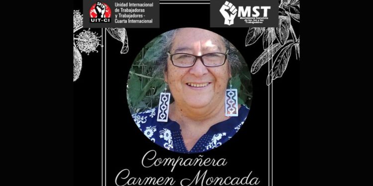 Compañera Carmen Moncada, ¡Hasta el Socialismo siempre!