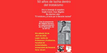 Panamá: Acto en homenaje al compañero Virgilio Ernesto Araúz Magallón