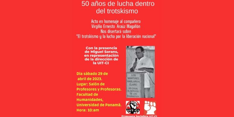 Panamá: Acto en homenaje al compañero Virgilio Ernesto Araúz Magallón