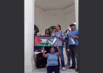 Colombia: Lectura de la declaración de la UIT-CI por Palestina en Santa Marta