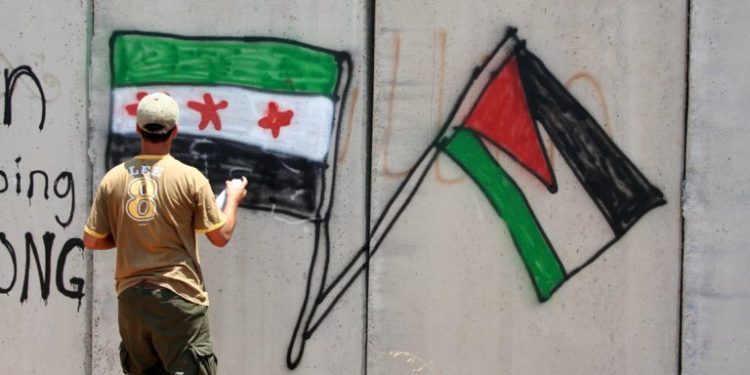 Sirios libres en solidaridad con Palestina