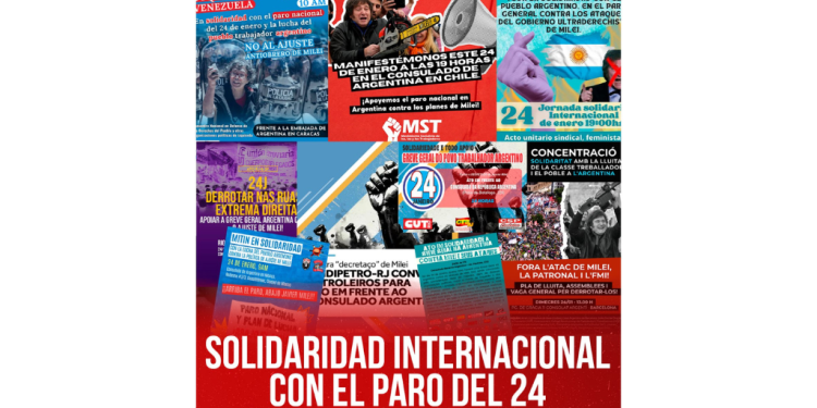 Solidaridad internacional con el paro del 24 en Argentina