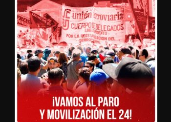 Argentina: ¡Vamos al paro y movilización el 24!