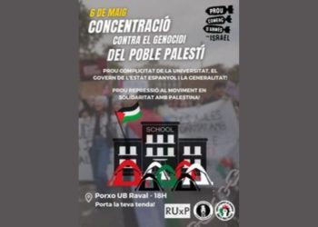 Estado español: Acampes estudiantiles en la Universidad de Barcelona en apoyo al pueblo palestino
