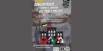 Estado español: Acampes estudiantiles en la Universidad de Barcelona en apoyo al pueblo palestino