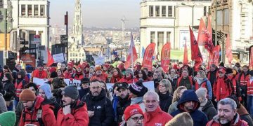 Bélgica: Huelga general y movilizaciones en contra de la reforma pensional y recortes sociales
