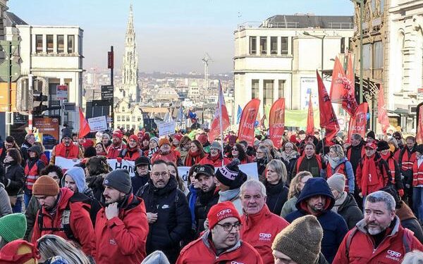 Bélgica: Huelga general y movilizaciones en contra de la reforma pensional y recortes sociales