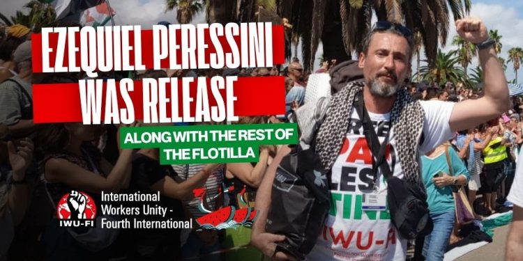 Ezequiel Peressini, from the IWU-FI, was released along with the rest of the Flotilla