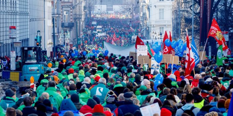 Bélgica y la oleada de huelgas que recorren Europa