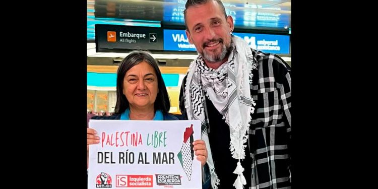 Flotilla Global Sumud 2026: Diputada Schlotthauer y Ezequiel Peressini partieron desde Ezeiza para navegar rumbo a Gaza