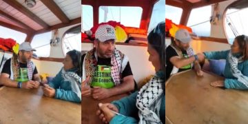 Saif Abukeshek entrevistado por la socialista argentina Mónica Schlotthauer
