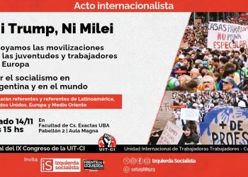 Argentina: Acto internacionalista el 14 de noviembre