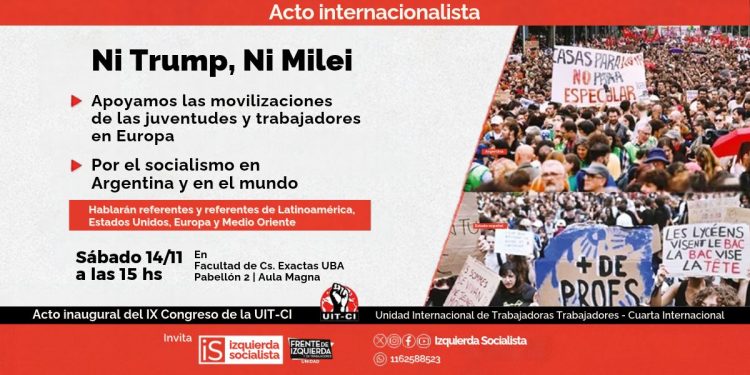 Argentina: Acto internacionalista el 14 de noviembre